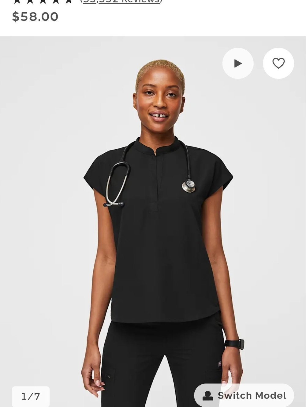 FIGS Rafaela Oversized Scrub Top